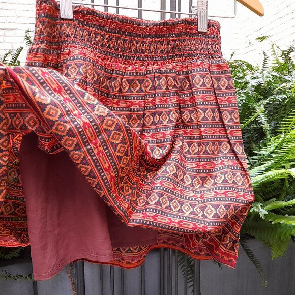 Tribal Print Mini Skirt Aztec Southwestern by Sunset Surf Co. Size Small - Picture 3 of 15